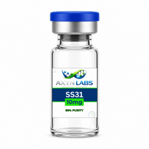 10mg vial of SS-31 (Elamipretide) mitochondria-targeted research peptide.