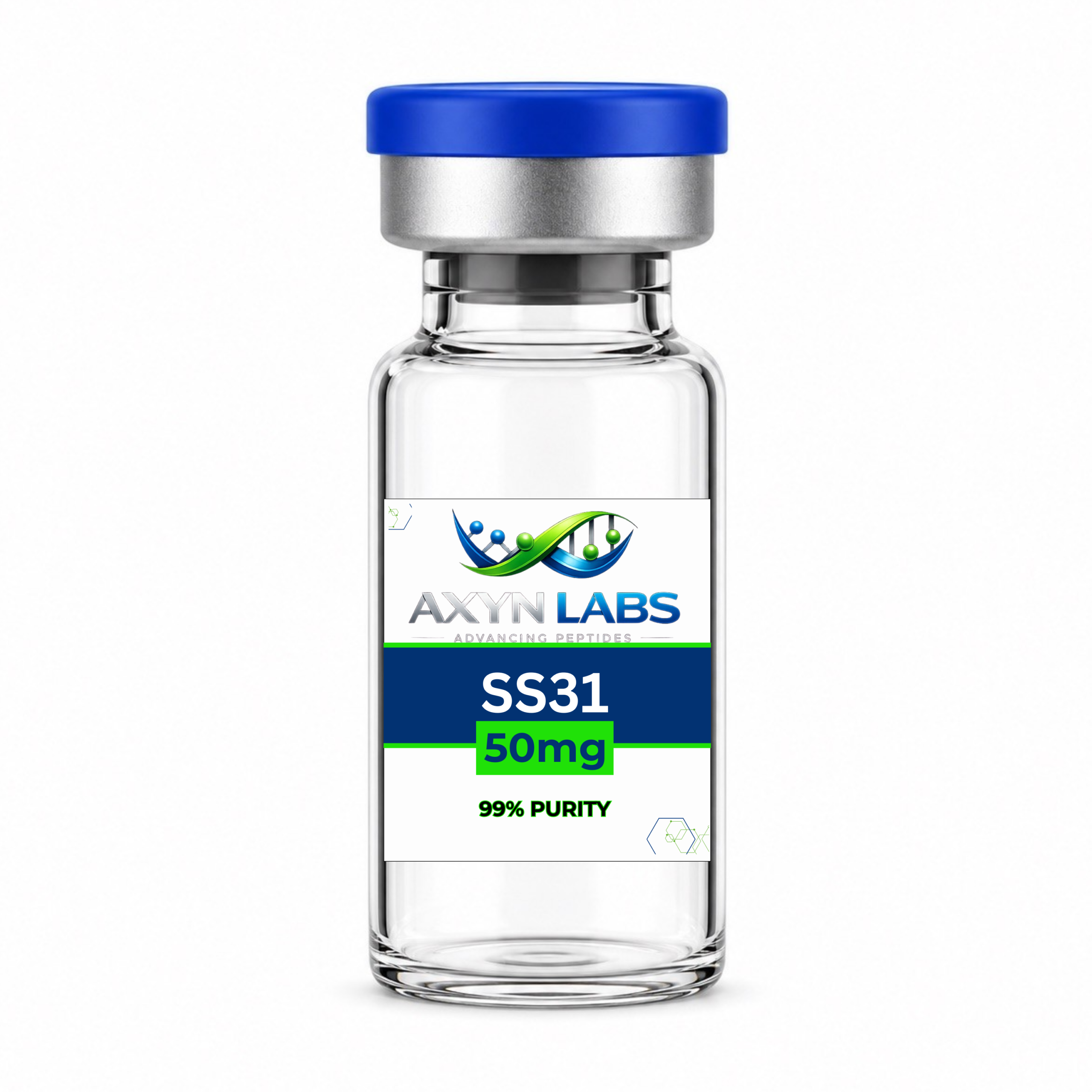 10mg vial of SS-31 (Elamipretide) mitochondria-targeted research peptide.